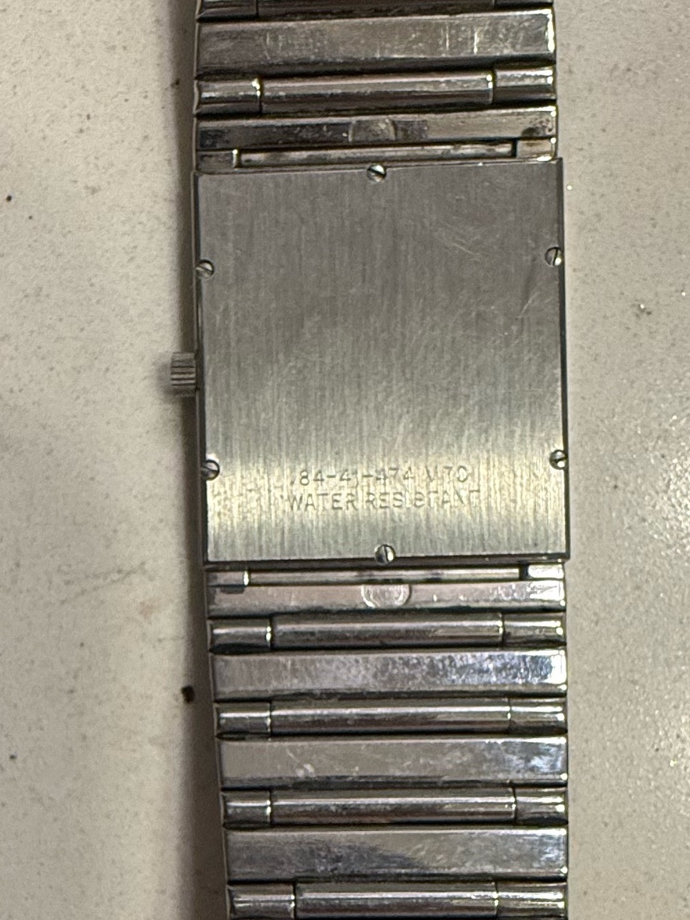 Vintage Movado Swiss Quartz Rectangular Museum Watch Two Tone Bracelet - Picture 5 of 10